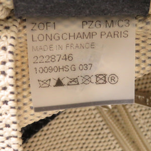 美品 ロンシャン ロゾ 100900HS G 037 レザー キャンバス エクリュ トートバッグ 1024【中古】Longchamp