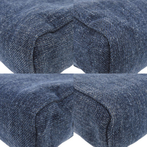 美品 プラダ デニム 1NA021 ポーチ コットン ブルー 化粧ポーチ 青 1041【中古】PRADA