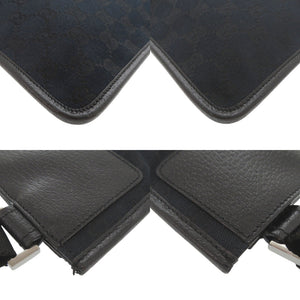 美品 グッチ 27639 GGキャンバス レザー ブラック ショルダーバッグ 黒 1047【中古】GUCCI