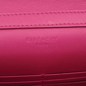 美品 バレンシアガ パンドラチェーンウォレット レザー マゼンタ 長財布 1049【中古】BALENCIAGA