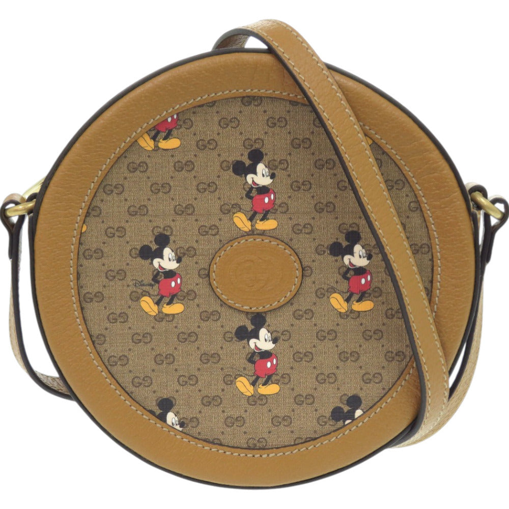 新品同様 グッチ × ディズニー ミッキー 603938 GGスプリーム ブラウン 茶 ショルダーバッグ 1059【中古】GUCCI