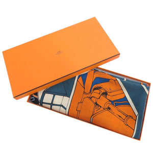 新品同様 エルメス カレジェアン カレ140 ミステリアス ライダー カシミヤ シルク マルチカラー スカーフ 1095【中古】HERMES