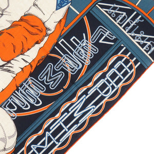 新品同様 エルメス カレジェアン カレ140 ミステリアス ライダー カシミヤ シルク マルチカラー スカーフ 1095【中古】HERMES