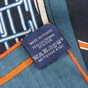 新品同様 エルメス カレジェアン カレ140 ミステリアス ライダー カシミヤ シルク マルチカラー スカーフ 1095【中古】HERMES