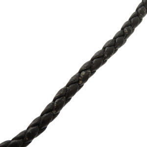 美品 エルメス レザー シルバー925 ブラック シルバー金具 黒 ブレスレット 1124【中古】HERMES