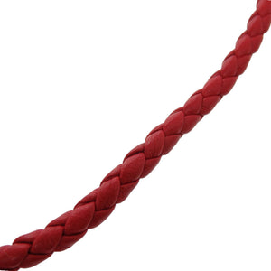 美品 エルメス シルバー925 レザー シルバー金具 レッド 赤 ブレスレット 1125【中古】HERMES