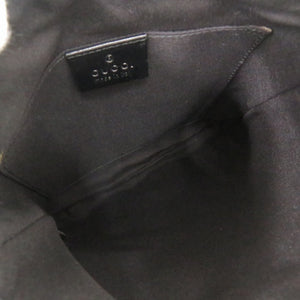 美品 グッチ 147671 GGキャンバス レザー ブラック ショルダーバッグ 黒 1168【中古】GUCCI