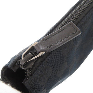 美品 グッチ 147671 GGキャンバス レザー ブラック ショルダーバッグ 黒 1168【中古】GUCCI