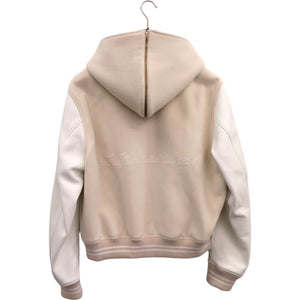 未使用品 ルイ ヴィトン セーラー バーシティ 1AFQM3 カーフ ウール ガラス ベージュ LV 白 ブルゾン 1185【中古】LOUIS VUITTON