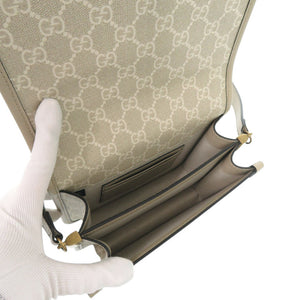 新品同様 グッチ インターロッキングG 671620 GGスプリームキャンバス ベージュ ショルダーバッグ 1188【中古】GUCCI
