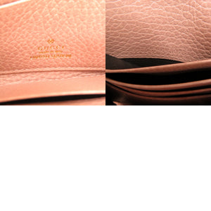 未使用 グッチ GGスプリーム ピンク ベージュ 598587 二つ折り財布 1200 【中古】 GUCCI