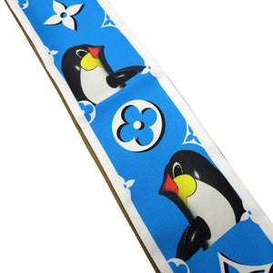 新品同様 ルイ ヴィトン バンドー アニモグラム ペンギン Sun Yitian M90758 スカーフ シルク ブルー LV 1201【中古】LOUIS VUITTON