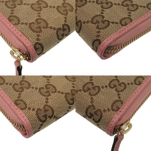 新品同様 グッチ ラウンドファスナー 363423 GGスプリームキャンバス ベージュ 長財布 1215【中古】GUCCI
