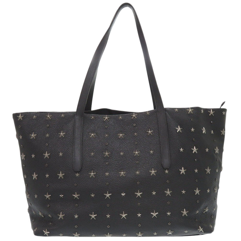 ジミーチュウ ピムリコ スモール スタースタッズ カーフレザー ブラック トートバッグ 黒 1218【中古】JIMMY CHOO