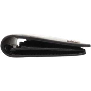 新品同様 グッチ ダブルG ロングウォレット 835054 グレインレザー ブラック グレー 長財布 1243【中古】GUCCI