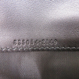 新品同様 グッチ ダブルG ロングウォレット 835054 グレインレザー ブラック グレー 長財布 1243【中古】GUCCI