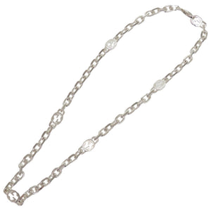 美品 グッチ チェーン インターロッキングG シルバー925 シルバー ネックレス 1244【中古】GUCCI