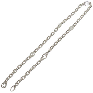 美品 グッチ チェーン インターロッキングG シルバー925 シルバー ネックレス 1244【中古】GUCCI