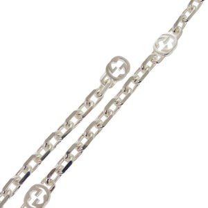 美品 グッチ チェーン インターロッキングG シルバー925 シルバー ネックレス 1244【中古】GUCCI