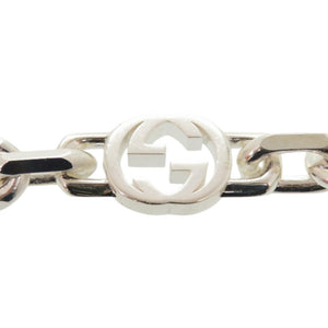 美品 グッチ チェーン インターロッキングG シルバー925 シルバー ネックレス 1244【中古】GUCCI