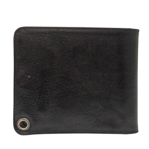 美品 クロムハーツ 1snap ワンスナップ クロスボール レザー ブラック 二つ折り財布 黒 1254【中古】CHROME HEARTS