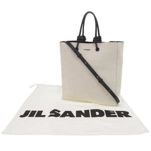 美品 ジルサンダー タングル キャンバス ベージュ ショルダーバッグ 1275【中古】JIL SANDER
