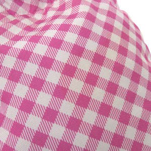 ミュウミュウ 5NG005 巾着ポーチ ギンガムチェック ナイロン ピンク ポーチ 1286【中古】MIUMIU