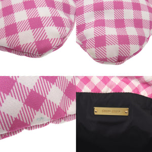 ミュウミュウ 5NG005 巾着ポーチ ギンガムチェック ナイロン ピンク ポーチ 1286【中古】MIUMIU