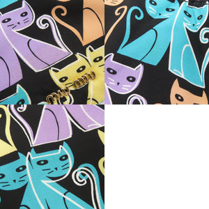 新品同様 ミュウミュウ キャット 猫 ナイロン マルチカラー ポーチ 巾着ポーチ 1287【中古】MIUMIU