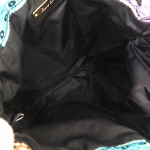 新品同様 ミュウミュウ キャット 猫 ナイロン マルチカラー ポーチ 巾着ポーチ 1287【中古】MIUMIU