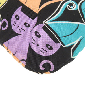 新品同様 ミュウミュウ キャット 猫 ナイロン マルチカラー ポーチ 巾着ポーチ 1287【中古】MIUMIU