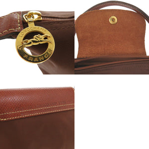 ロンシャン LES PLIAGES LONGCHAMP TYPE B プリアージュ ハンドバッグ 軽量 折りたたみ ナイロン レザー ブラウン 1299【中古】Longchamp