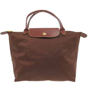ロンシャン LES PLIAGES LONGCHAMP TYPE B プリアージュ ハンドバッグ 軽量 折りたたみ ナイロン レザー ブラウン 1299【中古】Longchamp