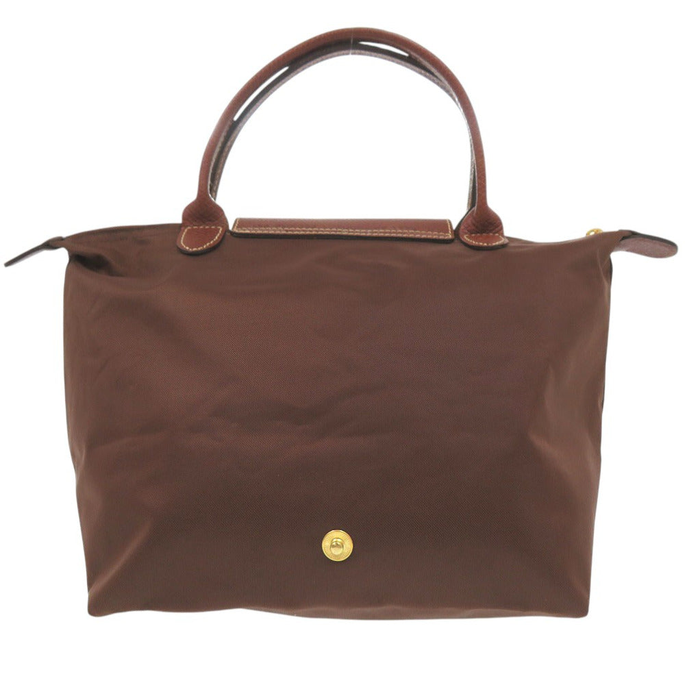 ロンシャン LES PLIAGES LONGCHAMP TYPE B プリアージュ ハンドバッグ 軽量 折りたたみ ナイロン レザー ブラウン 1299【中古】Longchamp