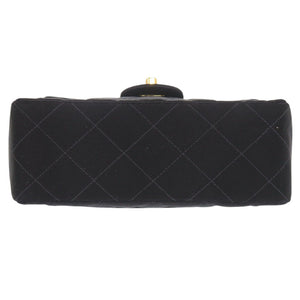 シャネル ミニマトラッセ サテン 3番台 ゴールド金具 ブラック ショルダーバッグ 黒 1299【中古】CHANEL