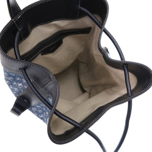 美品 ジミーチュウ エヴァン デニム JC モノグラム ワンショルダー KGCFV2 デイパック デニム レザー ネイビー 紺 リュック 1340【中古】JIMMY CHOO