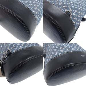 美品 ジミーチュウ エヴァン デニム JC モノグラム ワンショルダー KGCFV2 デイパック デニム レザー ネイビー 紺 リュック 1340【中古】JIMMY CHOO