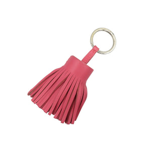 美品 エルメス カルメン アニョーミロ シルバー金具 ローズアザレ ピンク キーリング 1347【中古】HERMES