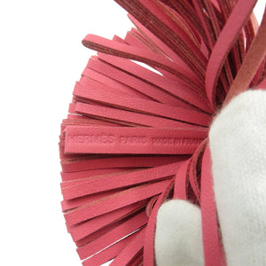 美品 エルメス カルメン アニョーミロ シルバー金具 ローズアザレ ピンク キーリング 1347【中古】HERMES