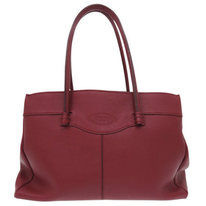 未使用 トッズ モカシーノ XBWFB0A03Z0RIAR800 レザー レッド トートバッグ 赤 1358【中古】TOD’S
