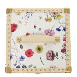 未使用 クリスチャンディオール フラワー 花 トランク レザー ホワイト 小物入れ 1360【中古】Christian Dior