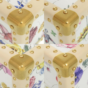 未使用 クリスチャンディオール フラワー 花 トランク レザー ホワイト 小物入れ 1360【中古】Christian Dior