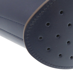 未使用 デルボー パン ミニバケット レザー ネイビー ハンドバッグ 1364【中古】DELVAUX