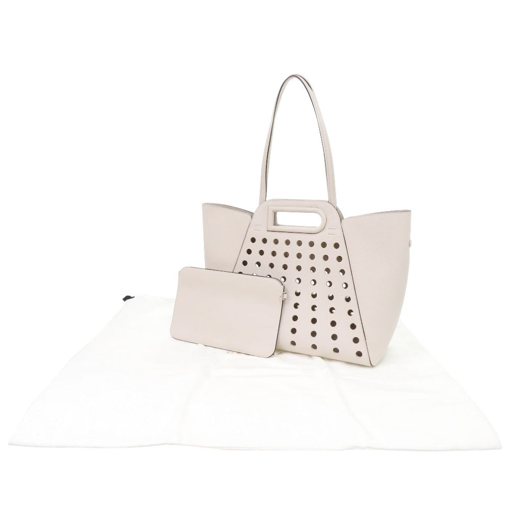 新品同様 デルボー 2WAY レアレス MM L' Airess AA0691AQY085YPA レザー セサミ トートバッグ 白 1366【中古】DELVAUX