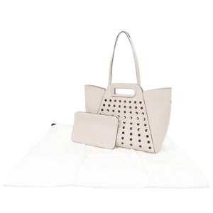 新品同様 デルボー 2WAY レアレス MM L' Airess AA0691AQY085YPA レザー セサミ トートバッグ 白 1366【中古】DELVAUX