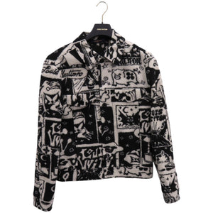 美品 ルイ ヴィトン コミックストラッカー RM231 VY6 HOY60W ウール ナイロン ブラック 灰黒 LV アウターその他 1381【中古】LOUIS VUITTON