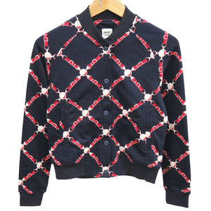 美品 エルメス グラン トゥラララ 2E4207DK コットン ネイビー ブルゾン アウター ジャケット 1382【中古】HERMES