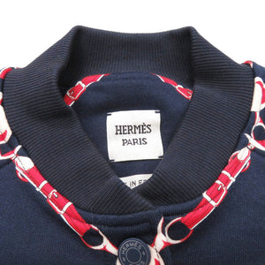 美品 エルメス グラン トゥラララ 2E4207DK コットン ネイビー ブルゾン アウター ジャケット 1382【中古】HERMES