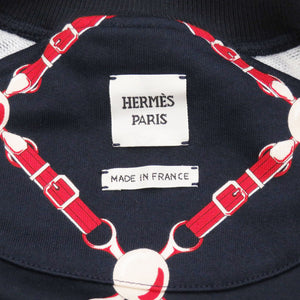 美品 エルメス グラン トゥラララ 2E4207DK コットン ネイビー ブルゾン アウター ジャケット 1382【中古】HERMES