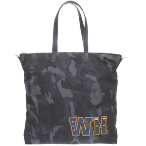 新品同様 プラダ 2WAY カモフラージュ ナイロン ネイビー トートバッグ 1392【中古】PRADA